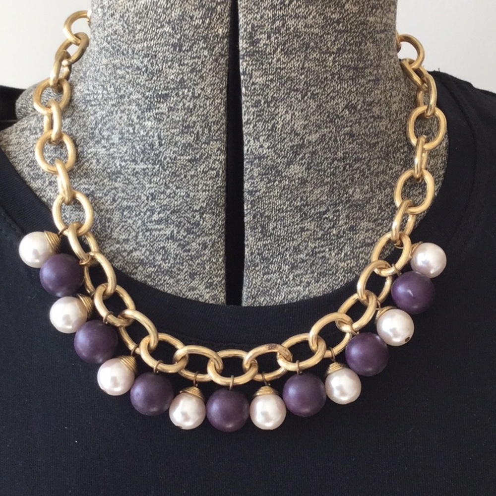 Pearl and stone necklace
